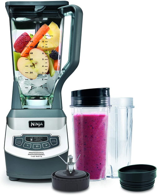Профессиональный блендер Ninja BL660B 1100 Вт (120 В) с двумя чашками ...