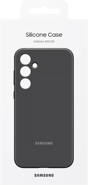 Панель Samsung Silicone Case для Samsung Galaxy A55 Black (EF-PA556TBEGWW) - зображення 7