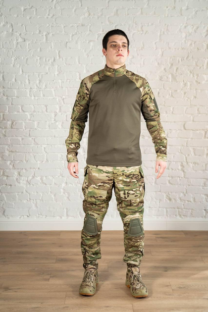 Військова форма штани з наколінниками та убаксом CoolMax ріп-стоп tactical Олива Мультикам (599) , S - зображення 1