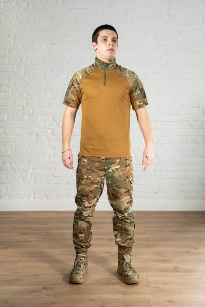 Тактична форма штани та убакс з коротким рукавом CoolMax ріп-стоп tactical Мультикам Койот (591) , XL - зображення 1