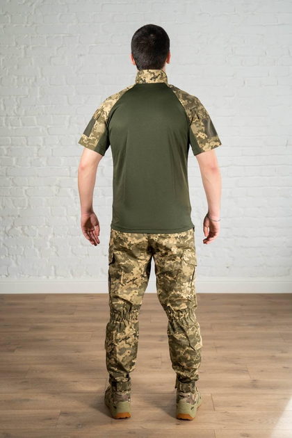 Військова форма убакс з коротким рукавом та штани CoolMax ріп-стоп tactical Піксель Олива (587) , 3XL - зображення 2