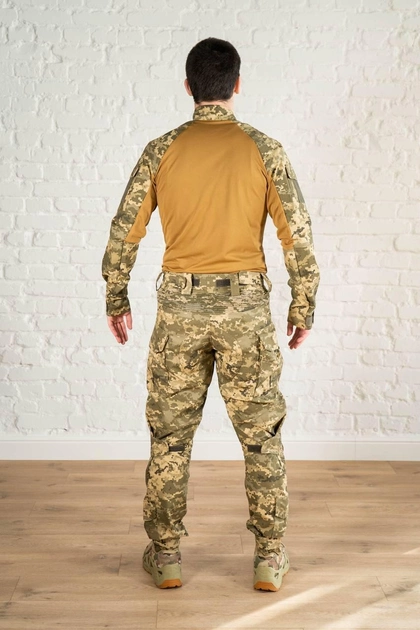 Форма армейская убакс и штаны с наколенниками CoolMax рип-стоп tactical Пиксель Койот (595) , S - изображение 2