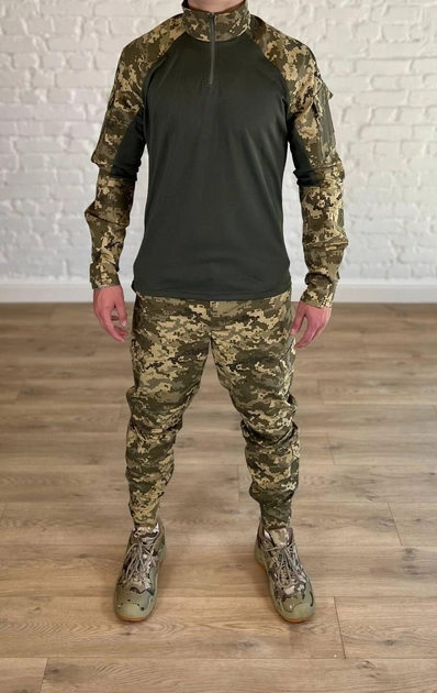 Форма армейская убакс со штанами tactical CoolMax рип-стоп Пиксель Олива (559) , 2XL - изображение 1