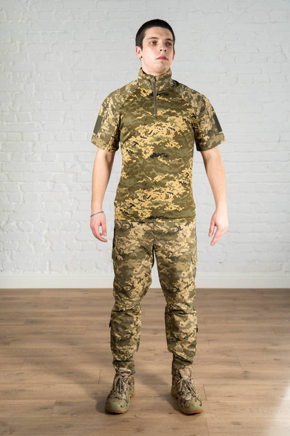 Армійська форма убакс з коротким рукавом та штани ріп-стоп CoolMax tactical Піксель (586) , XL - зображення 1