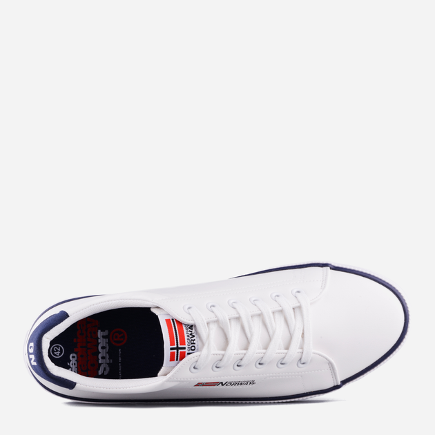 Sneakersy męskie do kostki Geographical Norway GNM21107-17 43 Białe (8445377017299) - obraz 4
