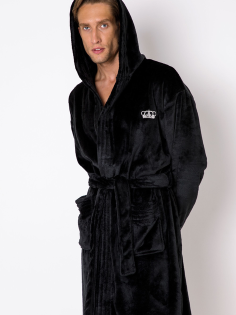 Халат чоловічий махровий Aruelle William bathrobe black XXL Чорний (5904541436203) - зображення 2