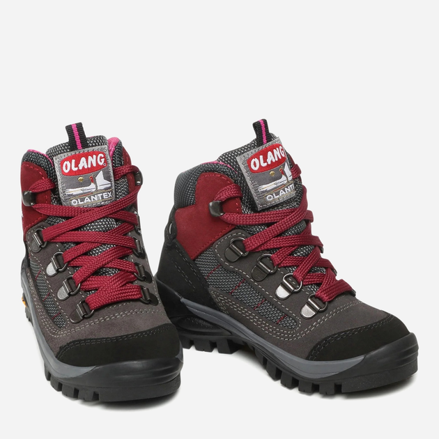 Buty trekkingowe damskie niskie Olang Tarvisio.Tex 812 36 23 cm Ciemnoszare z bordowym (8026556604099) - obraz 3