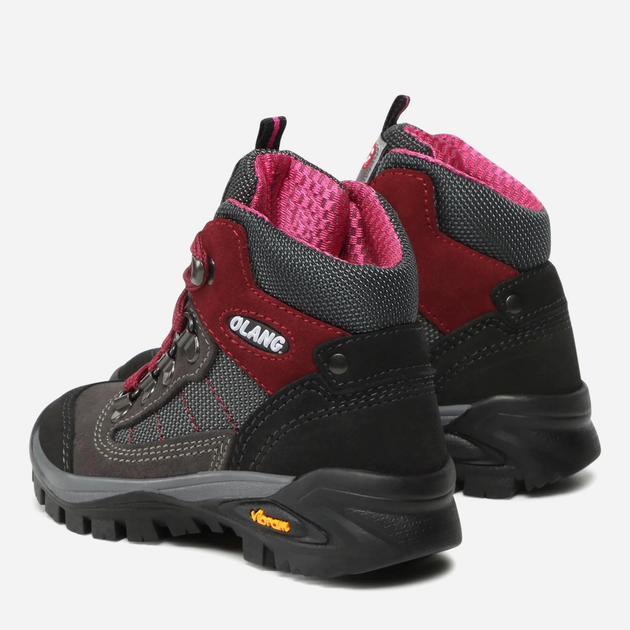 Buty trekkingowe damskie niskie Olang Tarvisio.Tex 812 36 23 cm Ciemnoszare z bordowym (8026556604099) - obraz 4