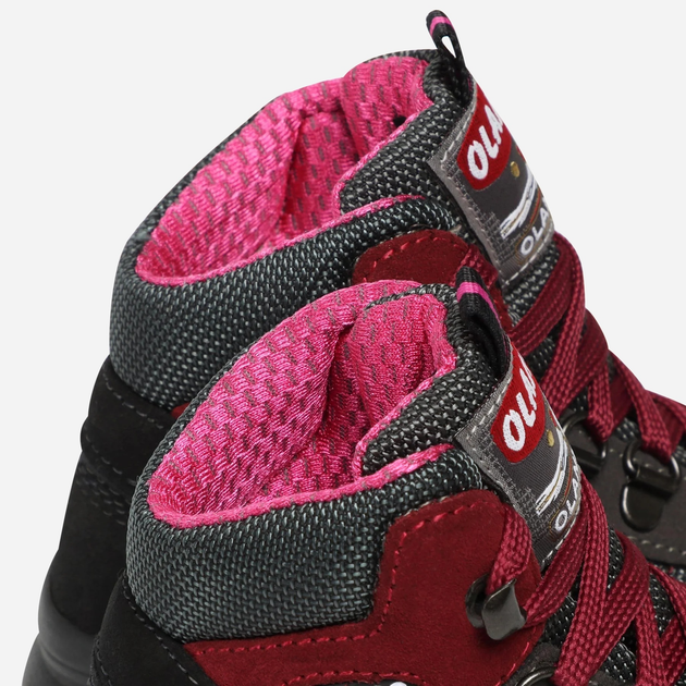 Buty trekkingowe damskie niskie Olang Tarvisio.Tex 812 40 26 cm Ciemnoszare z bordowym (8026556604136) - obraz 6
