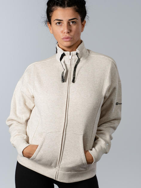 Bluza sportowa damska Champion 111985-MM003 L White Cream Panna (8056426328787) - obraz 1