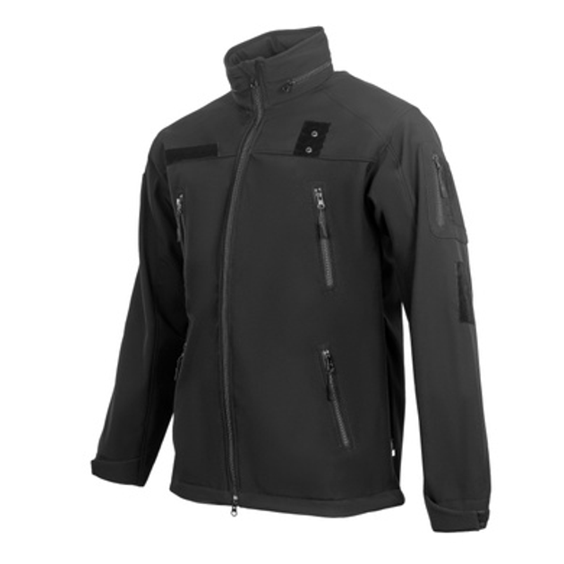 Куртка Vik-Tailor SoftShell з липучками для шевронів Black 46 - зображення 1