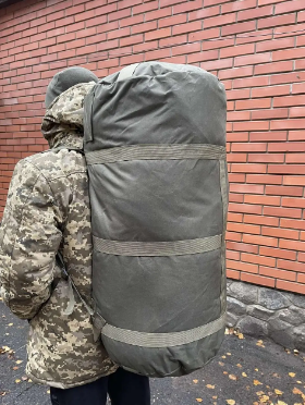 Сумка рюкзак баул тактический баул, ЗСУ, баул армейский олива/пиксель 120 литров - изображение 1