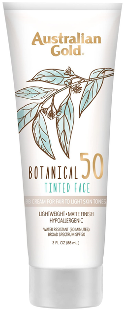 Крем для обличчя Australian Gold Botanical Sunscreen Tinted Face Cream Light SPF 50 сонцезахисний 88 мл (0054402730188) - зображення 1