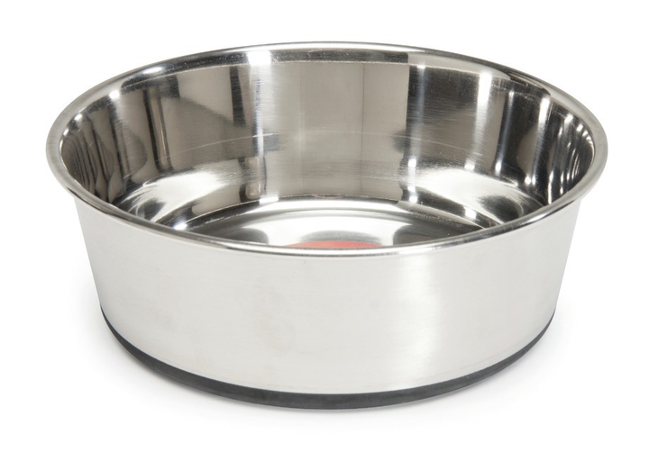 Металева миска для собак Camon Durapet з антиковзаючим гумовим кільцем 2520 мл (8019808052977) - зображення 1