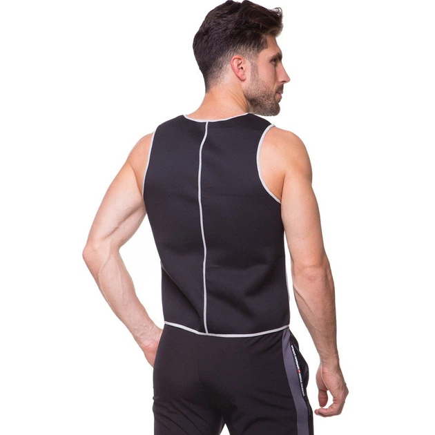 Жилет для схуднення чоловічий з ефектом сауни Heatoutfit 2153 розмір L (46-48) Black - Фото 2 Жилет для схуднення чоловічий з ефектом сауни Heatoutfit 2153 розмір L (46-48) Black - зображення 2