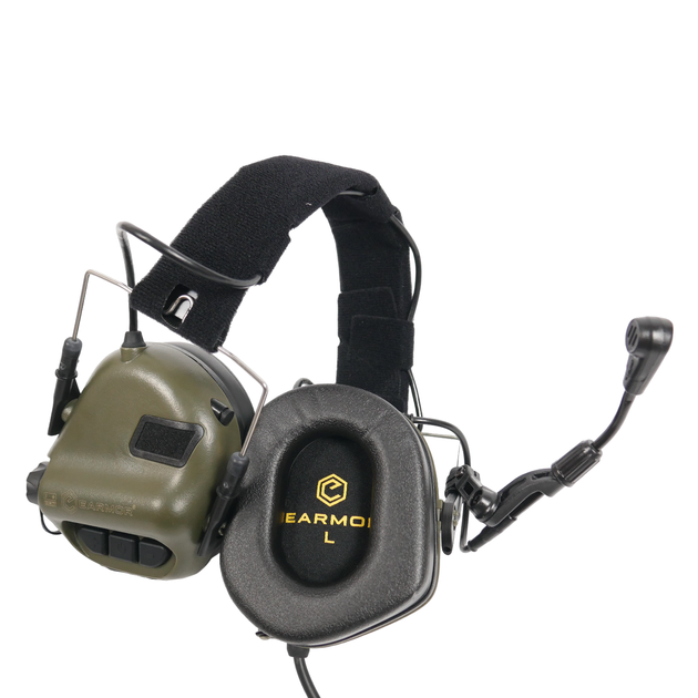 Тактичні навушники EARMOR M32 з універсальним кріпленням Олива - зображення 1