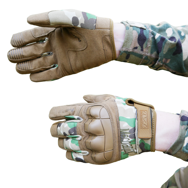 Рукавиці тактичні Mechanix M-Pact 3 з кісточками Мультикам M - зображення 1