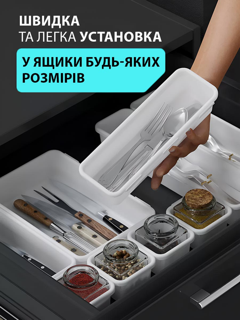 Органайзер для посуды контейнер для хранения кухонных столовых приборов ...
