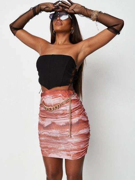 Спідниця Missguided CL114716 32 коричневий - Фото 3 Спідниця Missguided CL114716 32 коричневий - зображення 3