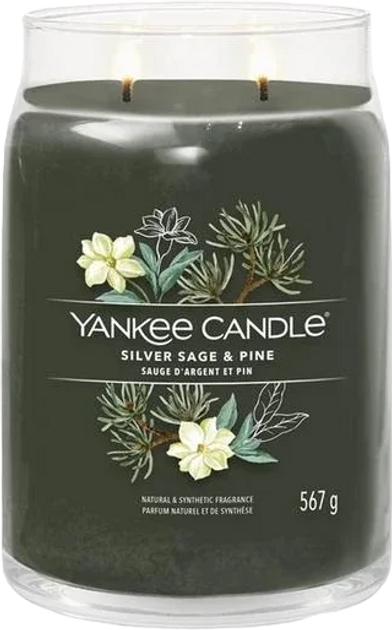 Świeca zapachowa Yankee Candle Silver Sage & Pine Large Jar 567 g (5038581129037) - obraz 2