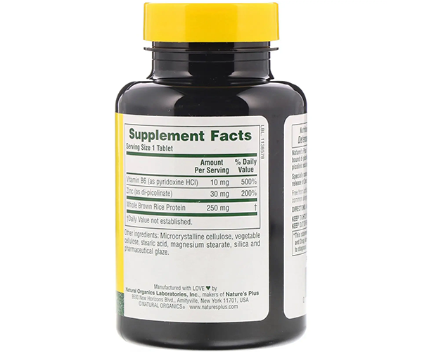 Піколінат цинку з витамином B6 Natures Plus (Zinc Picolinate B6) 120 таблеток NAP03625 - зображення 2