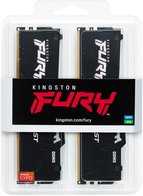 Pamięć RAM Kingston Fury DDR5-6000 65536MB PC5-48000 (Kit of 2x32768) Beast RGB Black (KF560C30BBEAK2-64) - obraz 7
