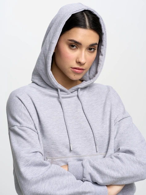 Bluza damska z kapturem kangurka Big Star Susana XL Szara (5900714640927) - obraz 6