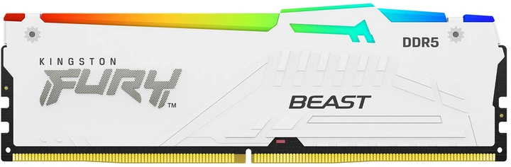 Pamięć RAM Kingston Fury Beast DDR5-6000 RGB 32768MB PC5-48000 (Kit of 2x16384) White (KF560C30BWEAK2-32) - obraz 3