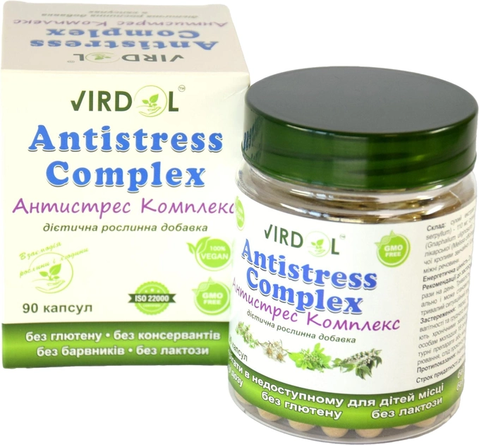Лікувально-профілактична рослинна добавка Virdol Антистрес Комплекс Antistress Сomplex (4820277820042) - зображення 1