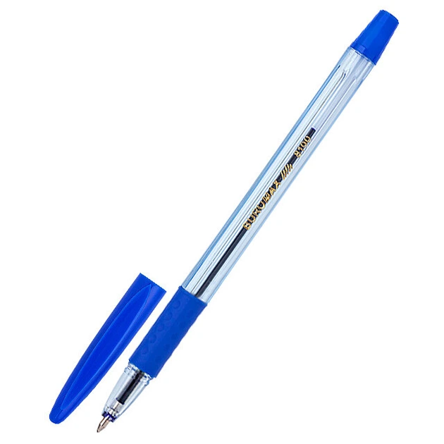 Ручка BuroMax Classic Grip 0.7 мм с гриппом синяя шариковая 50 шт/уп (BM.8100-01) - изображение 2