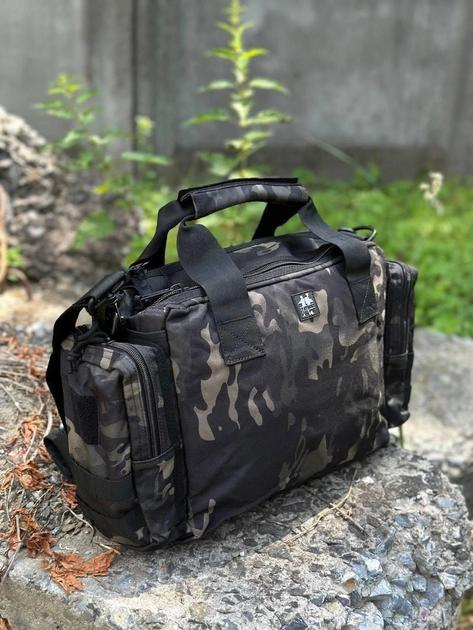 Тактическая сумка-портфель для документов OPEX BLACK CAMO, черный камуфляж - изображение 1