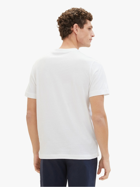 Футболка Tom Tailor T-SHIRT WITH A LOGO PRIN XL Білий 1040988-20000 - Фото 2 Футболка Tom Tailor T-SHIRT WITH A LOGO PRIN XL Білий 1040988-20000 - изображение 2