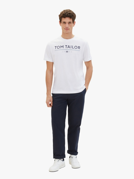 Футболка Tom Tailor T-SHIRT WITH A LOGO PRIN XL Білий 1040988-20000 - Фото 4 Футболка Tom Tailor T-SHIRT WITH A LOGO PRIN XL Білий 1040988-20000 - изображение 4