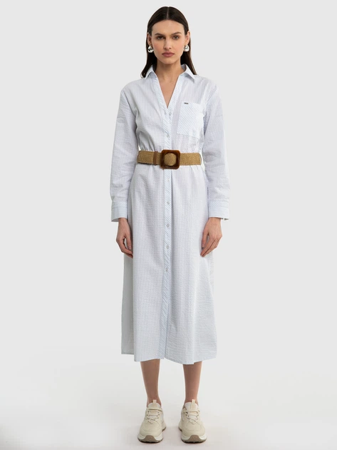 Плаття-сорочка міді осіннє жіноче Big Star Britney XL Блакитне (5900714728908) - зображення 1