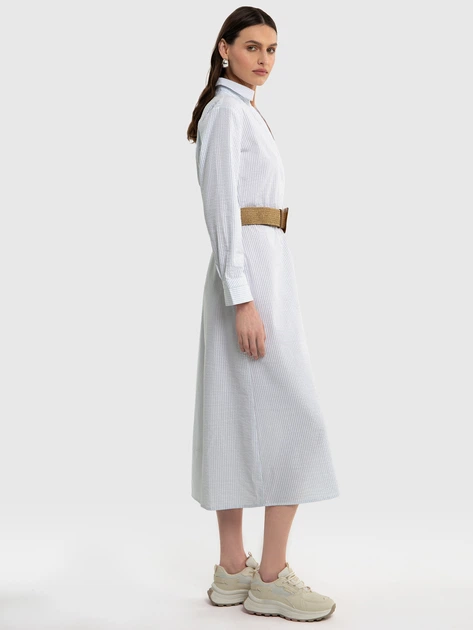 Плаття-сорочка міді осіннє жіноче Big Star Britney XL Блакитне (5900714728908) - зображення 3