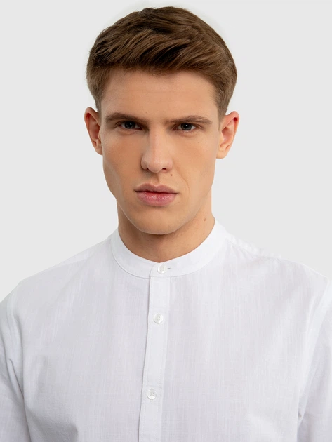 Сорочка бавовняна чоловіча Big Star Janer XL Біла (5900714716318) - зображення 6