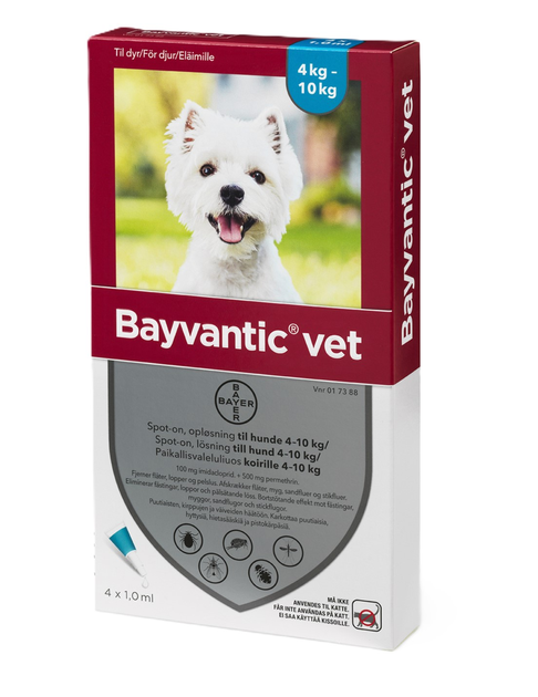 Краплі від кліщів Bayvantic Vet для собак 4-10 кг (7046260173880) - зображення 1
