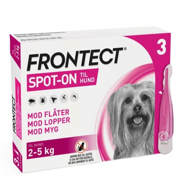 Краплі від кліщів Frontect для собак 3 x 0.5 мл 2-5 кг (3661103073284) - зображення 1