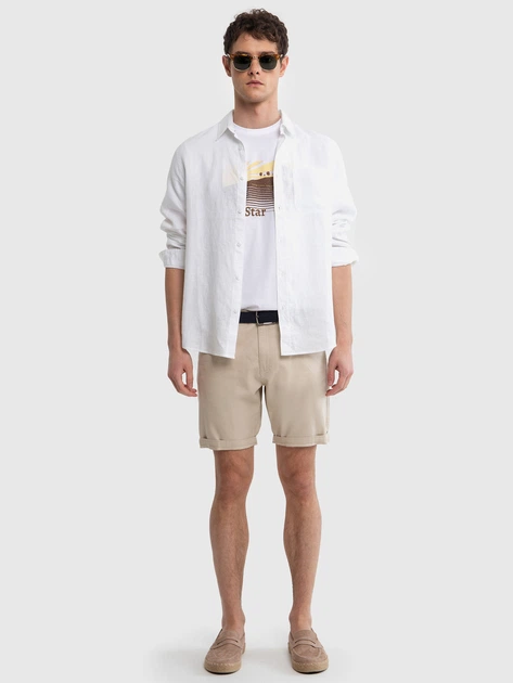 Шорти джинсові чоловічі короткі чоловічі Big Star Aden W31 Бежеві (5900714764678) - зображення 5