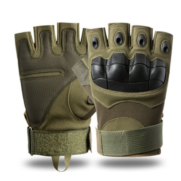 Перчатки беспалые Outdoor Tactics с защитой Olive L - изображение 1