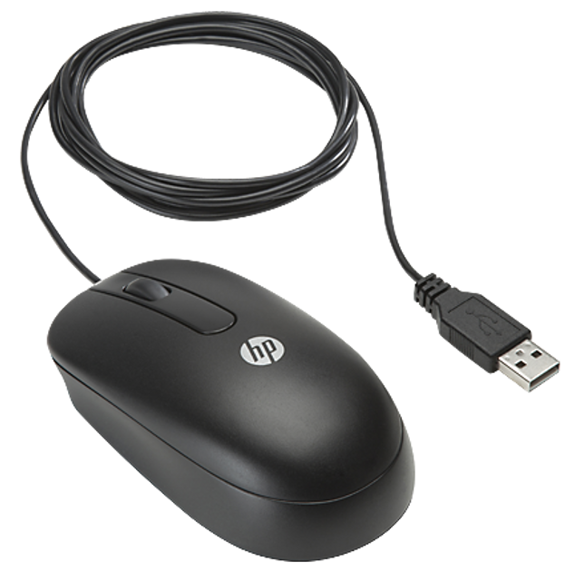 Mysz przewodowa HP Optical Scroll USB Czarna (QY777AA) - obraz 2