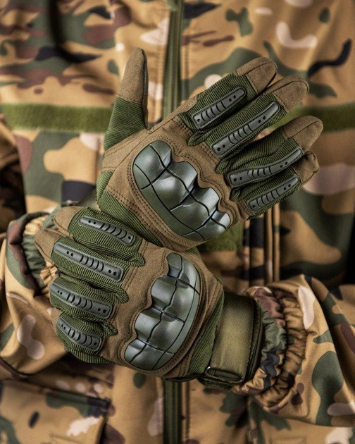 Тактичні рукавички штурмові військові повнопалі ол M - зображення 1