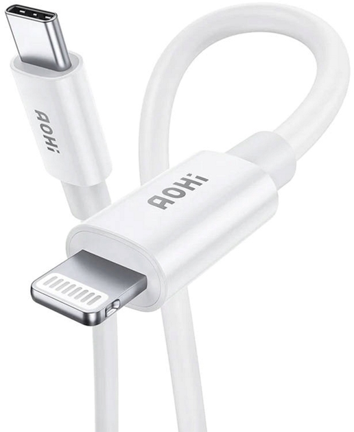Kabel AOHI USB Type-C - Lightning 1.2 m White (AOC-L003) - obraz 1
