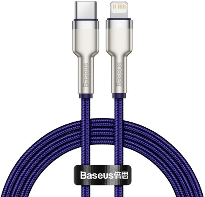 Кабель Baseus Cafule USB Type C - Lightning PD 1 м Purple (CATLJK-A05) - зображення 1