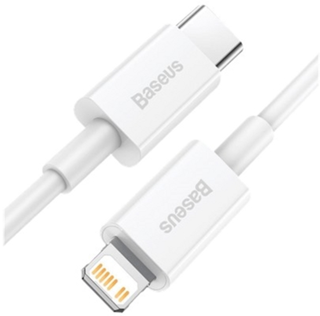 Кабель Baseus Superior USB Type C - Lightning PD 0.25 м White (CATLYS-02) - зображення 1