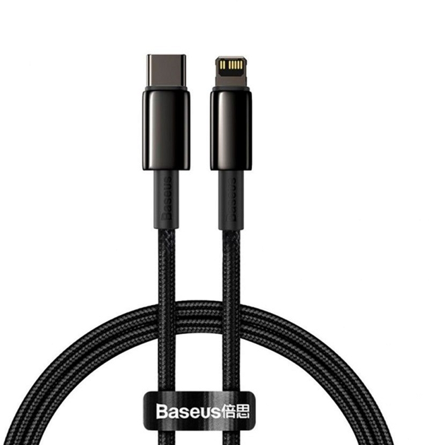 Кабель Baseus Glimmer USB Type C - Lightning 1 м Black (CADH000001) - зображення 1