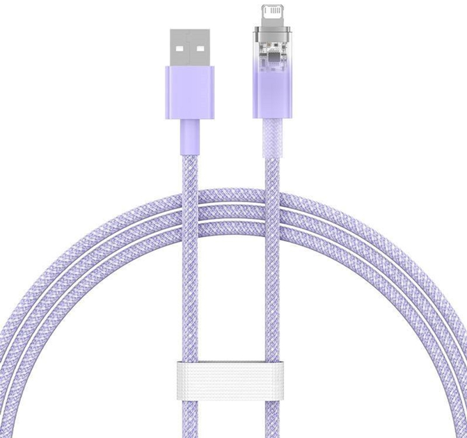 Кабель Baseus Explorer USB Type A - Lightning 1 м Purple (CATS010005) - зображення 1