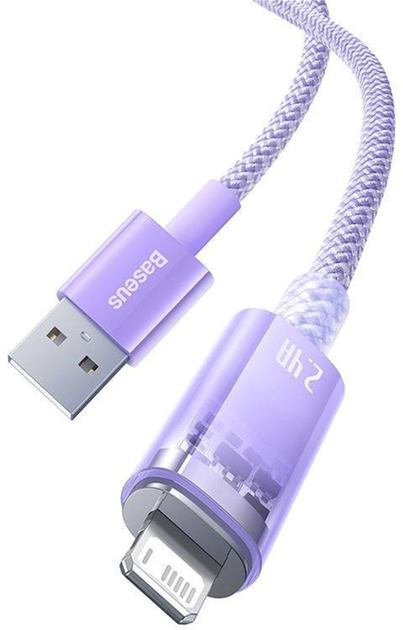 Кабель Baseus Explorer USB Type A - Lightning 1 м Purple (CATS010005) - зображення 2