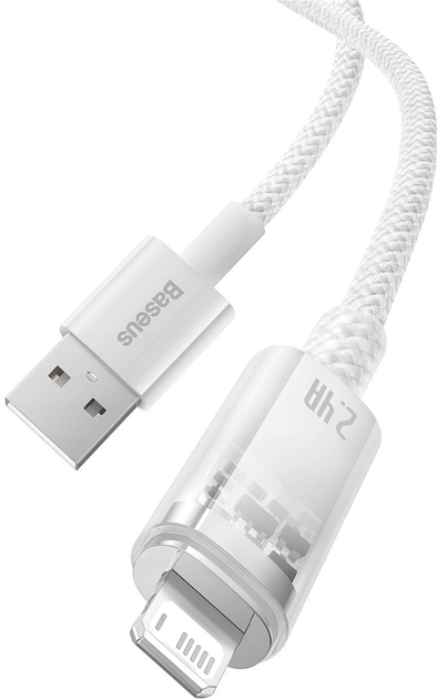 Кабель Baseus Explorer USB Type A - Lightning 2 м White (CATS010102) - зображення 2