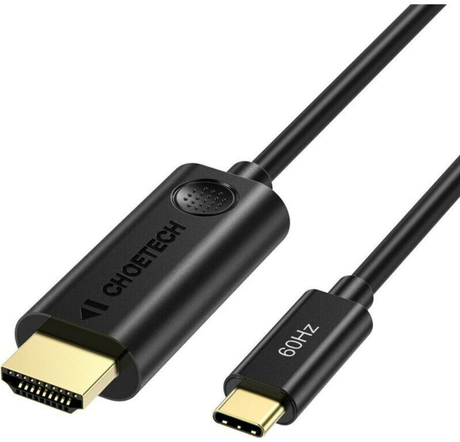 Кабель Choetech USB Type C - HDMI 1.8 м Black (6971824972344) - зображення 1